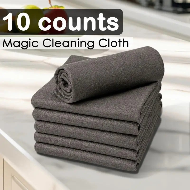 New Thickened Magic Microfiber Cleaning Cloth — Reusable, Streak-Free Rag for Windows, Glass, Cars; Super Absorbent, Lint-Free, Durable