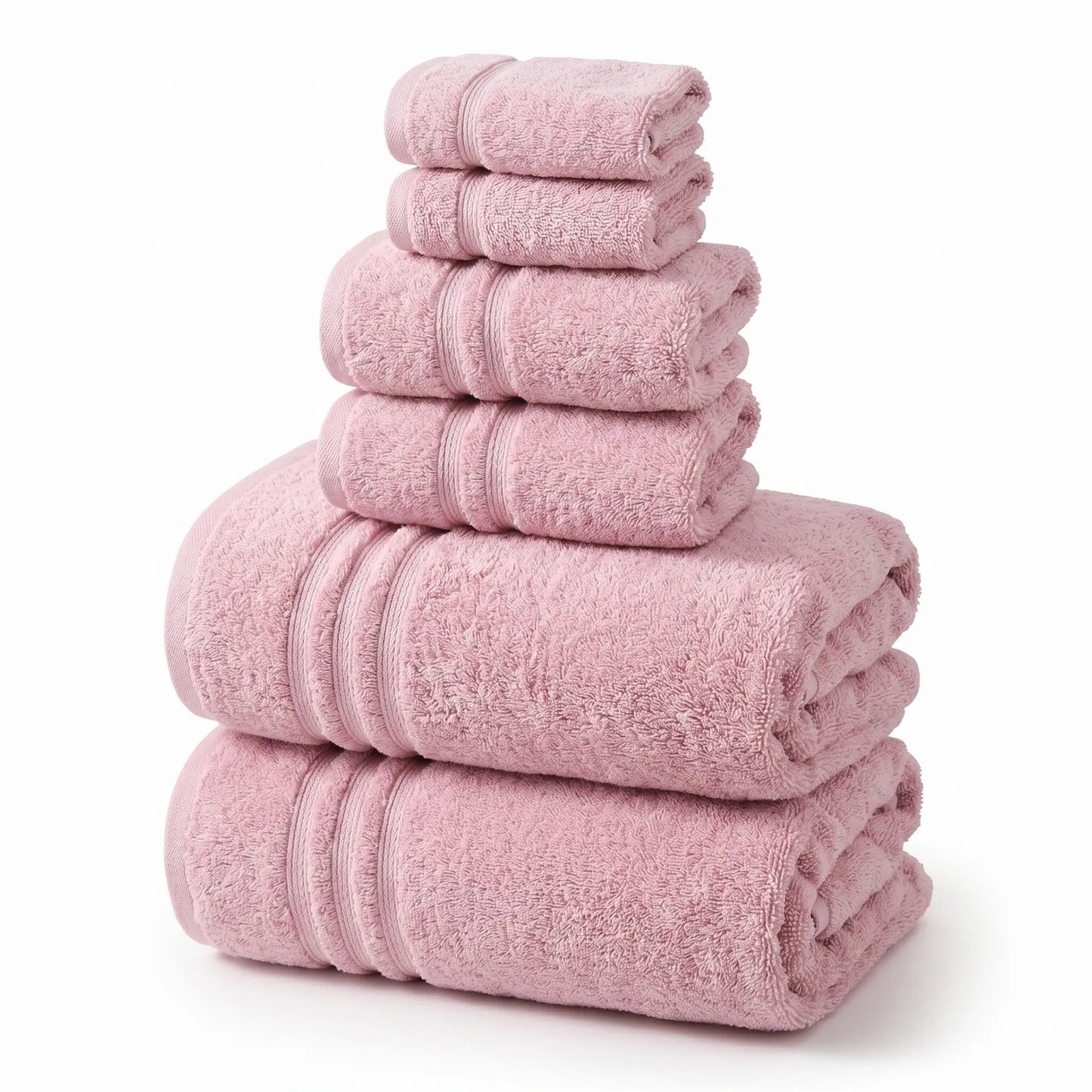 REDKISS Dark Gray Towels Set 6 Piece Cotton Towel Sets with 2 Bath Towels, 2 Hand, 2 Washcloths, 650GSM Hotel Quality, Soft, Highly Absorbent Towels for Bathroom Gym, Ideal Everyday Use