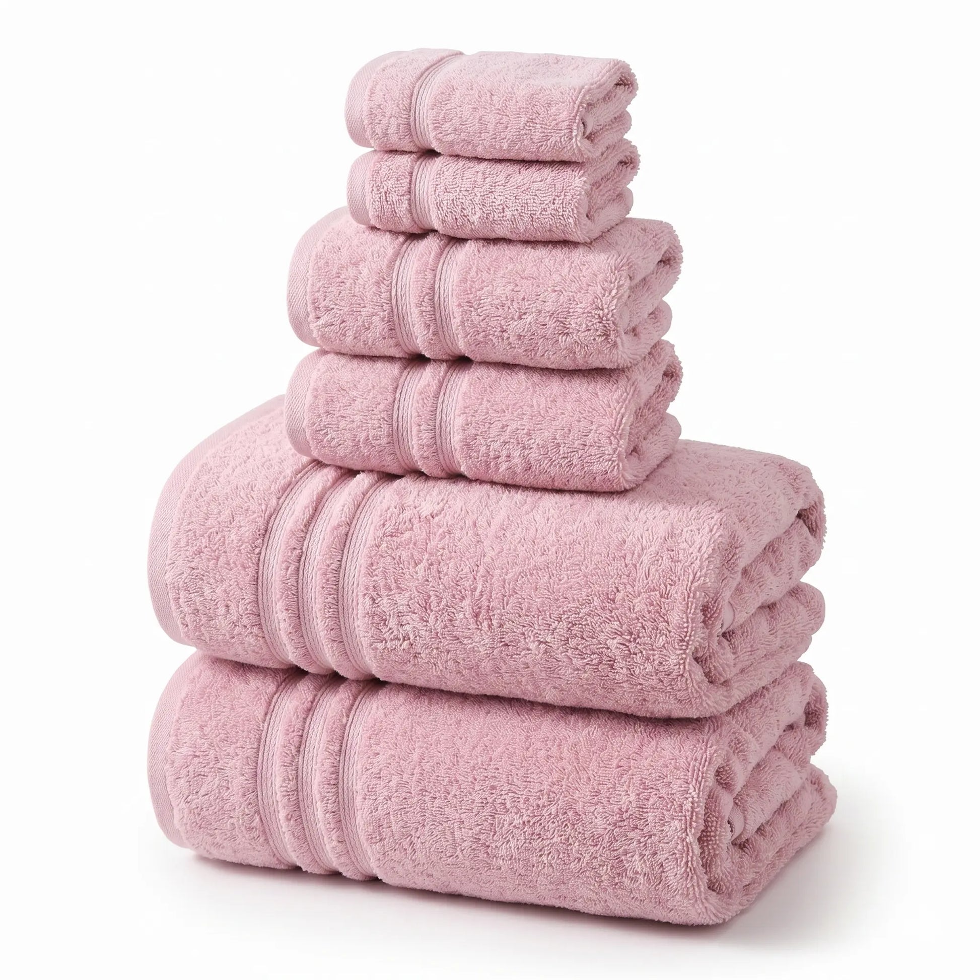 REDKISS Dark Gray Towels Set 6 Piece Cotton Towel Sets with 2 Bath Towels, 2 Hand, 2 Washcloths, 650GSM Hotel Quality, Soft, Highly Absorbent Towels for Bathroom Gym, Ideal Everyday Use