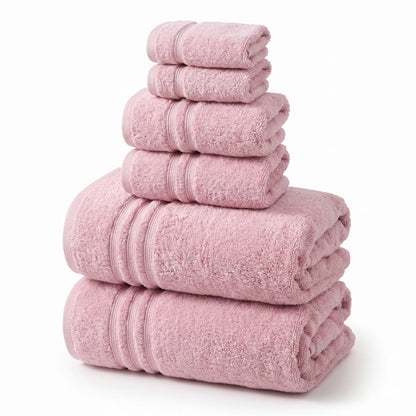 REDKISS Dark Gray Towels Set 6 Piece Cotton Towel Sets with 2 Bath Towels, 2 Hand, 2 Washcloths, 650GSM Hotel Quality, Soft, Highly Absorbent Towels for Bathroom Gym, Ideal Everyday Use