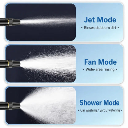 Heavy-Duty Metal Car Wash and Garden Hose Sprayer with High-Pressure Anti-Leak Nozzle and 3 Adjustable Spray Modes for Efficient Watering and Cleaning