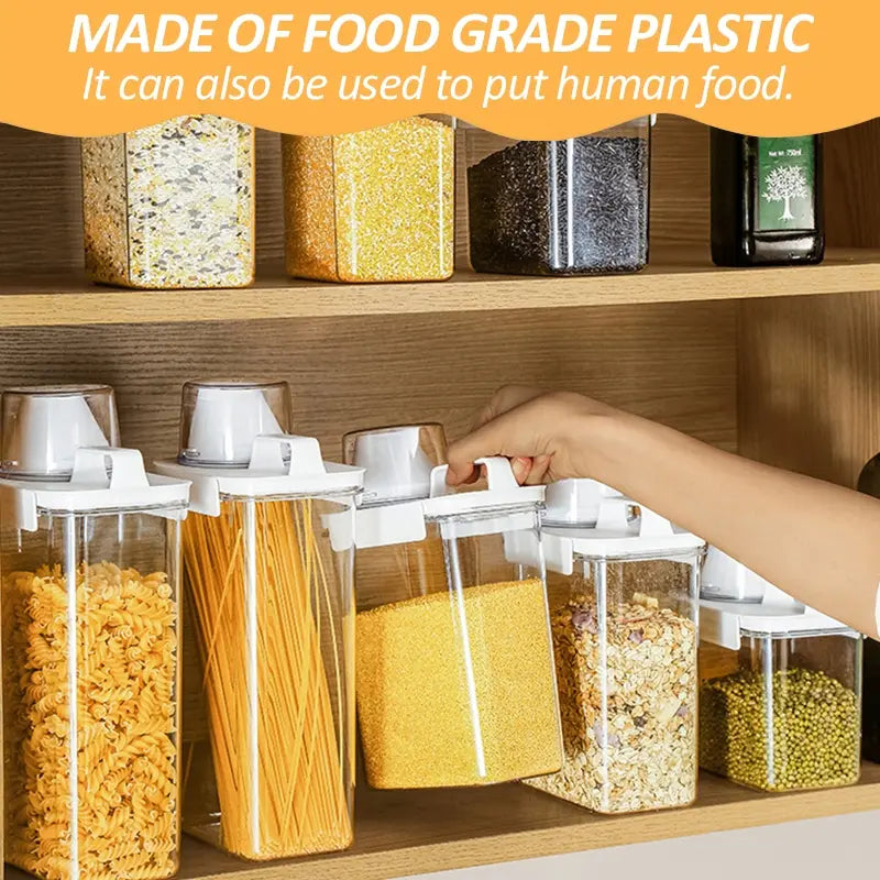 Dog Food Storage Container, 2.5 Lbs(2300Ml) Airtight Pet Food Container, Cat Food Container Dispenser Plastic Bin, for Dogs Cats, Thickened and Upgraded Version