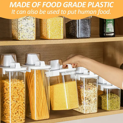 Dog Food Storage Container, 2.5 Lbs(2300Ml) Airtight Pet Food Container, Cat Food Container Dispenser Plastic Bin, for Dogs Cats, Thickened and Upgraded Version