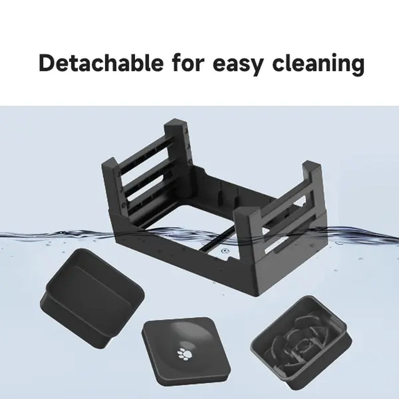 GOYJOY Adjustable Elevated Dog Bowls with Anti-Slip Design - Ergonomic Raised Feeding Station for Dogs and Cats, Featuring Slow Feeders and No-Spill Water Bowl, Suitable for Small to Large Pets
