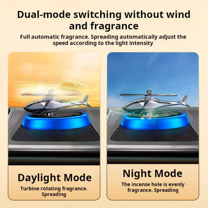 Solar-Powered Helicopter-Shaped Car Air Freshener - Creative Car Fragrance Decoration for RVs, SUVs, Small Cars, and Trucks - Ideal Valentine's Day Gift