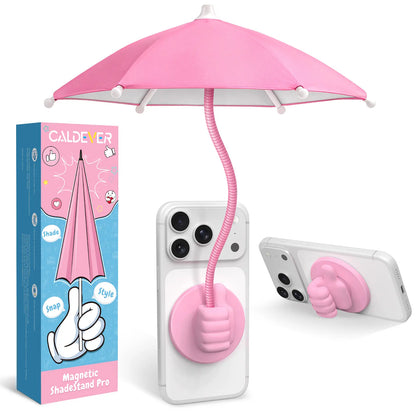 Phone Umbrella for Sun Shade Magnetic: Universal Thumbs up Cell Phone Umbrella for Iphone Beach Outdoor Pool Travel Sunshade UV Protection Adjustable Funny Gadgets for Women Teens Girls Boys Men Easter Gifts Sun Umbrella Holder