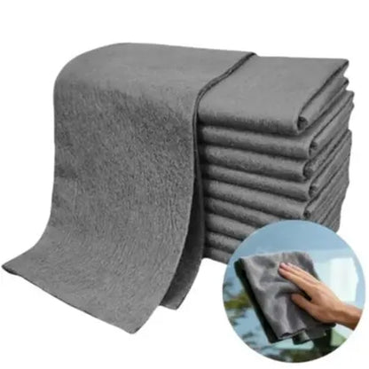 New Thickened Magic Microfiber Cleaning Cloth — Reusable, Streak-Free Rag for Windows, Glass, Cars; Super Absorbent, Lint-Free, Durable