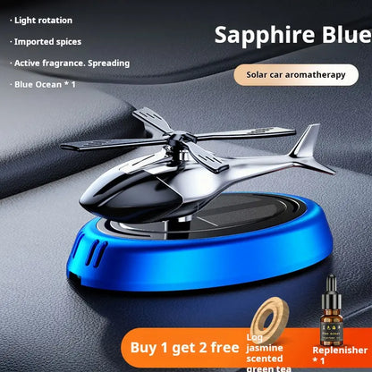 Solar-Powered Helicopter-Shaped Car Air Freshener - Creative Car Fragrance Decoration for RVs, SUVs, Small Cars, and Trucks - Ideal Valentine's Day Gift